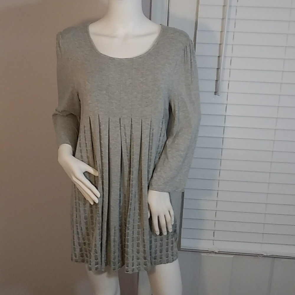 INC International Concepts Size XL Gay Sheath Fit&Flare Pleated Mini Dress.
